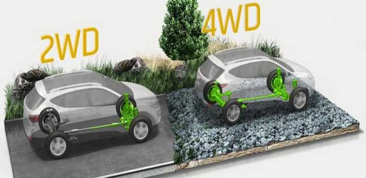 تفاوت 2WD و 4WD و AWD